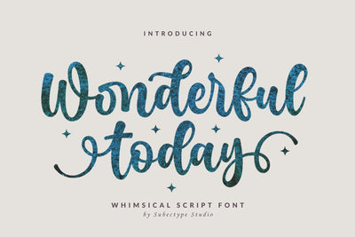 Wonderful Today - Cute Script Font Font Subectype Studio 