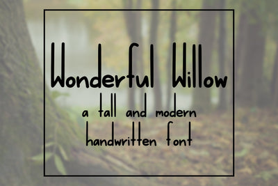 Wonderful Willow Handwritten Font Font SavoringSurprises