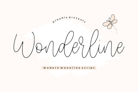 Wonderline Modern Monoline Script Font Font Balpirick 