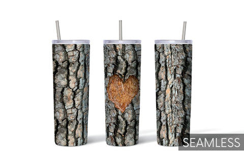 Wood Bark Tumbler Sublimation Sublimation SvgOcean 