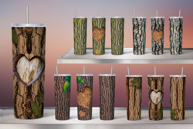 Wood Bark Tumbler Sublimation Sublimation SvgOcean 