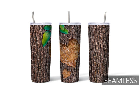 Wood Bark Tumbler Sublimation Sublimation SvgOcean 