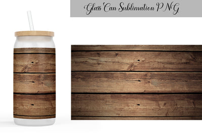 Wood Can Glass Wrap Sublimation WatercolorColorDream 