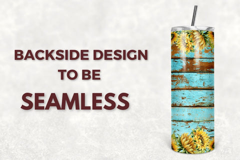 Wood Cowboy Boots Sunflower Tumbler Designs for 20oz Skinny Tumbler Sublimation PNG Wrap Tumblers - Instant Download Sublimation TumblersByPhill 