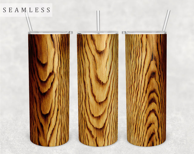 Wood Grain Tumbler Wrap, 20 Oz Skinny Tumbler Sublimation Design, Seamless Wood Texture Tumbler PNG Sublimation HappyDesignStudio 