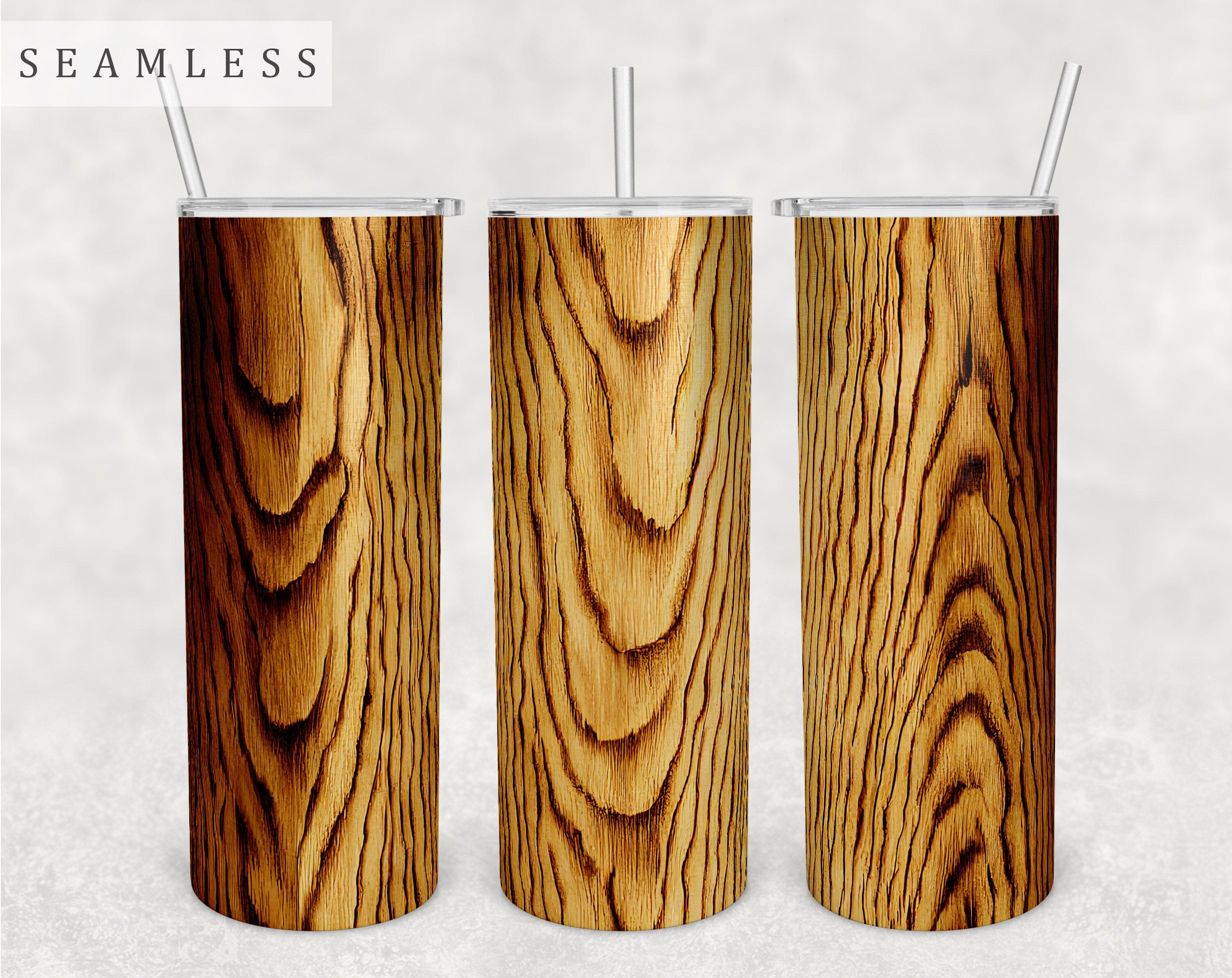Wood Grain Sublimation Seamless PNG for 20oz Skinny Tumbler