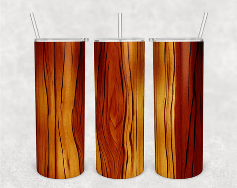 Wood Grain Tumbler Wraps Bundle, 20 Oz Skinny Tumbler Wood Sublimation Designs, Seamless Wood Texture PNG, 5 Designs Sublimation HappyDesignStudio 