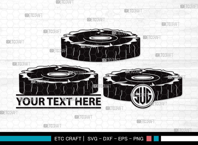 Wood Log Monogram SVG | Wood Svg | Tree log Svg | Tree Rings Svg | Growth Rings Svg | Wood Log Clipart SVG ETC Craft 