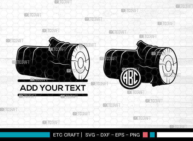 Wood Log Monogram SVG, Woodcutting svg, Wood Slice Svg, Tree Slice Svg, Lumber Svg, Tree Stump Svg, Split Monogram Svg SVG ETC Craft 