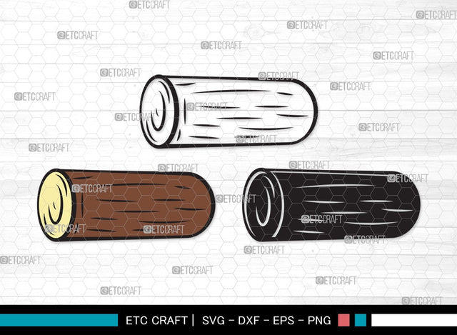 Wood Log SVG Cut File | Wood Svg | Tree log Svg | Tree Rings Svg | Growth Rings Svg | Wood Log Clipart SVG ETC Craft 