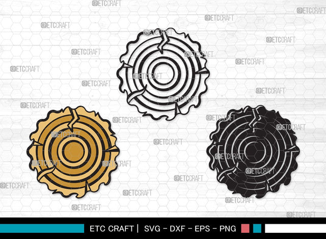 Wood Log SVG Cut File | Wood Svg | Tree log Svg | Tree Rings Svg | Growth Rings Svg | Wood Log Clipart SVG ETC Craft 