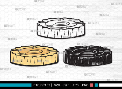 Wood Log SVG Cut File | Wood Svg | Tree log Svg | Tree Rings Svg | Growth Rings Svg | Wood Log Clipart SVG ETC Craft 