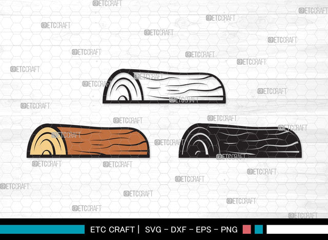 Wood Log SVG Cut File | Wood Svg | Tree log Svg | Tree Rings Svg | Growth Rings Svg | Wood Log Clipart SVG ETC Craft 