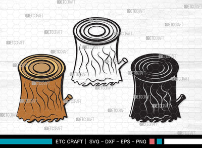 Wood Log SVG Cut File | Wood Svg | Tree log Svg | Tree Rings Svg | Growth Rings Svg | Wood Log Clipart SVG ETC Craft 