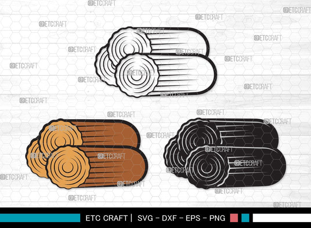Wood Log SVG Cut File | Wood Svg | Tree log Svg | Tree Rings Svg | Growth Rings Svg | Wood Log Clipart SVG ETC Craft 