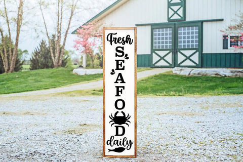 Wood Porch Sign Set | Vertical SVG SVG So Fontsy Design Shop 