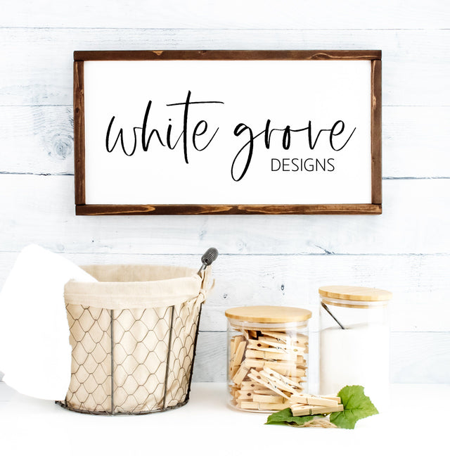 Wood Sign Mockup 10x20 | Farmhouse Laundry Sign Mock Up Mock Up Photo White Grove Designs 