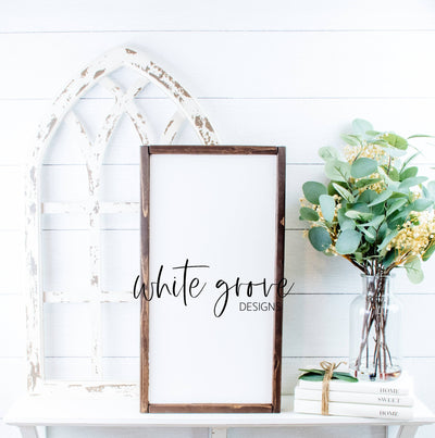 Wood Sign Mockup 10x20 | Farmhouse Wood Sign Mock Up Mock Up Photo White Grove Designs 