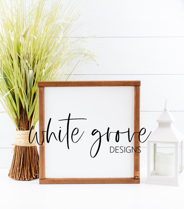 Wood Sign Mockup 12x12 | Farmhouse Wood Sign Mock Up Mock Up Photo White Grove Designs 
