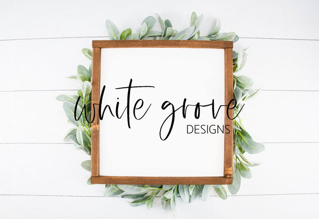 Wood Sign Mockup 12x12 | Farmhouse Wood Sign Mock Up Mock Up Photo White Grove Designs 