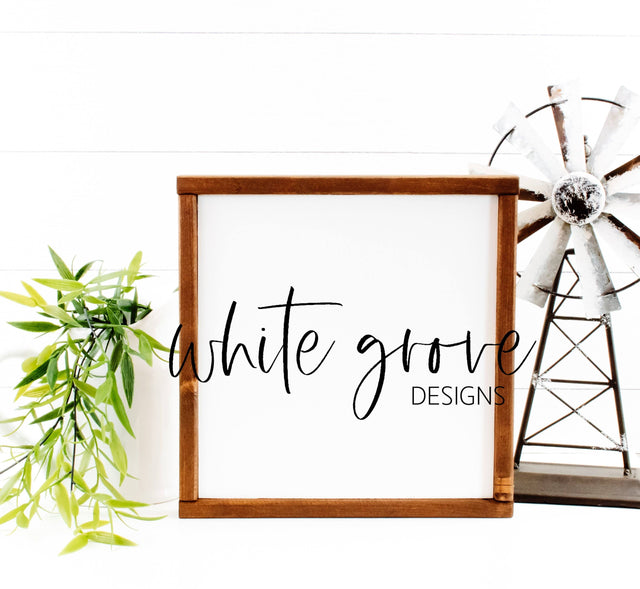 Wood Sign Mockup 12x12 | Farmhouse Wood Sign Mock Up Mock Up Photo White Grove Designs 