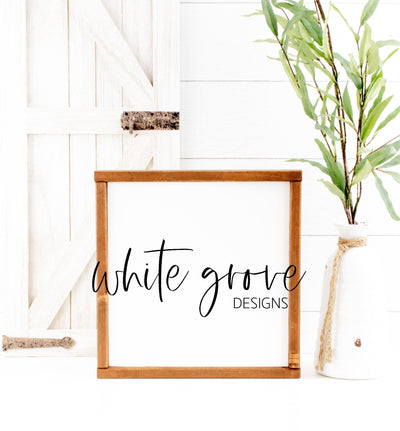 Wood Sign Mockup 12x12 | Farmhouse Wood Sign Mock Up Mock Up Photo White Grove Designs 