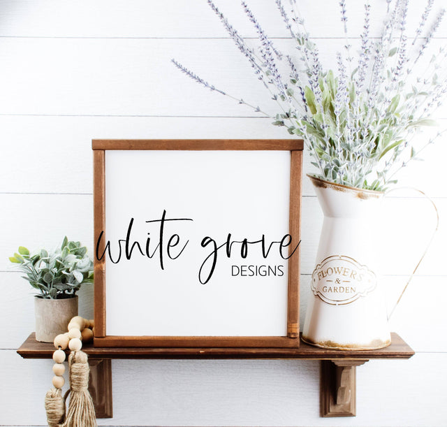Wood Sign Mockup 12x12 | Farmhouse Wood Sign Mock Up Mock Up Photo White Grove Designs 