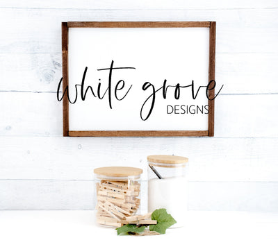 Wood Sign Mockup 12x16 | Farmhouse Laundry Sign Mock Up Mock Up Photo White Grove Designs 