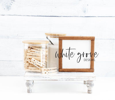 Wood Sign Mockup 7x7 | Farmhouse Laundry Sign Mockup Mock Up Photo White Grove Designs 