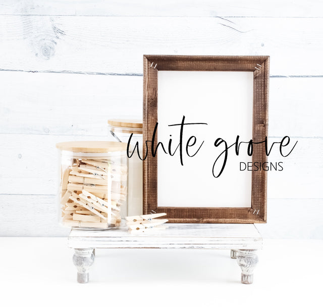 Wood Sign Mockup 9x12 | Farmhouse Reverse Canvas Laundry Sign Mock Up Mock Up Photo White Grove Designs 