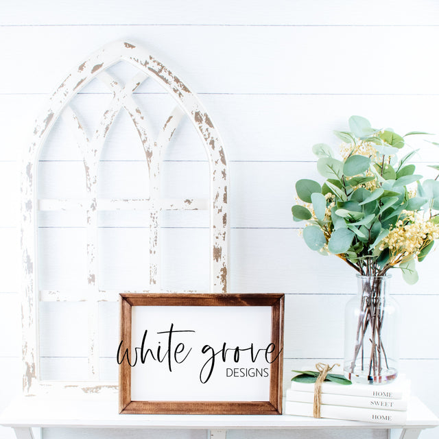 Wood Sign Mockup 9x12 | Farmhouse Reverse Canvas Sign Mock Up Mock Up Photo White Grove Designs 