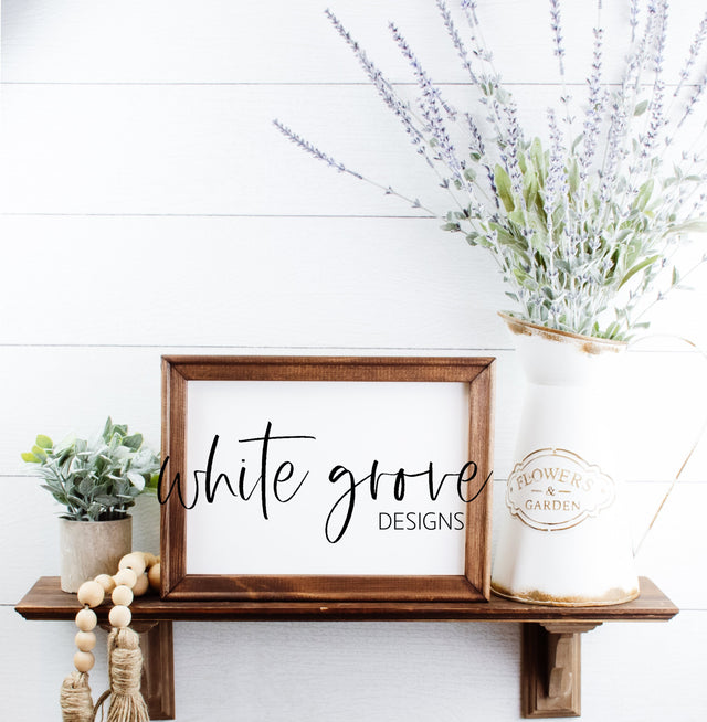 Wood Sign Mockup 9x12 | Farmhouse Reverse Canvas Sign Mock Up Mock Up Photo White Grove Designs 