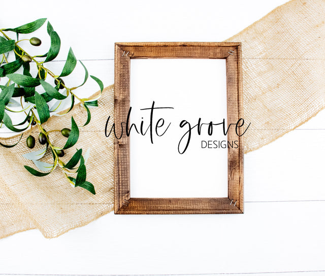 Wood Sign Mockup 9x12 | Farmhouse Reverse Canvas Sign Mock Up Mock Up Photo White Grove Designs 