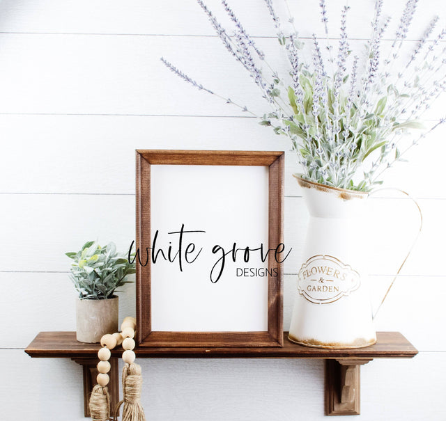 Wood Sign Mockup 9x12 | Farmhouse Reverse Canvas Sign Mock Up Mock Up Photo White Grove Designs 