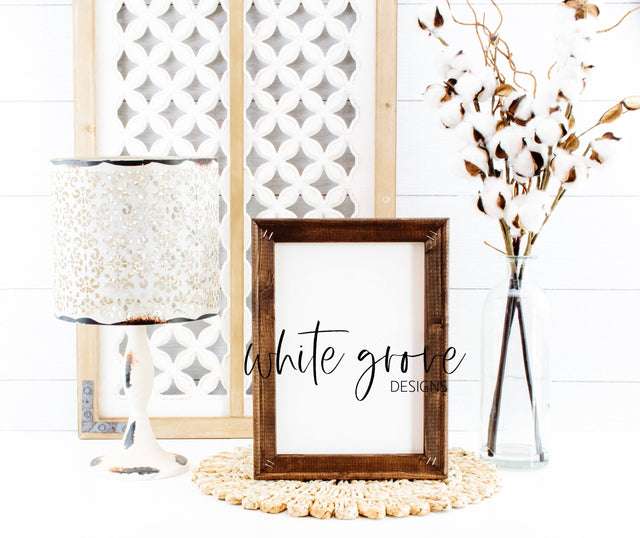 Wood Sign Mockup 9x12 | Farmhouse Reverse Canvas Sign Mock Up Mock Up Photo White Grove Designs 