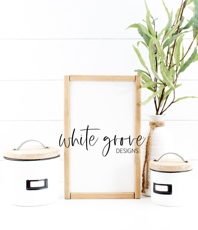 Wood Sign Mockup 9x14 | Farmhouse Kitchen Sign Mock Up Mock Up Photo White Grove Designs 