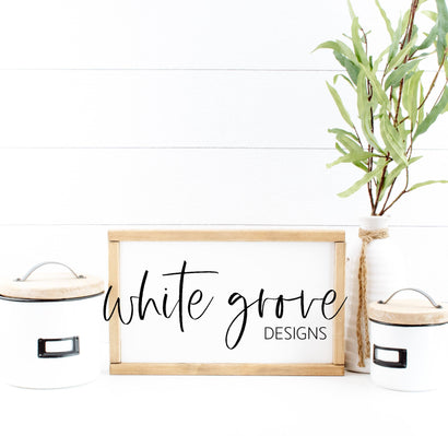 Wood Sign Mockup 9x14 | Farmhouse Kitchen Sign Mock Up Mock Up Photo White Grove Designs 