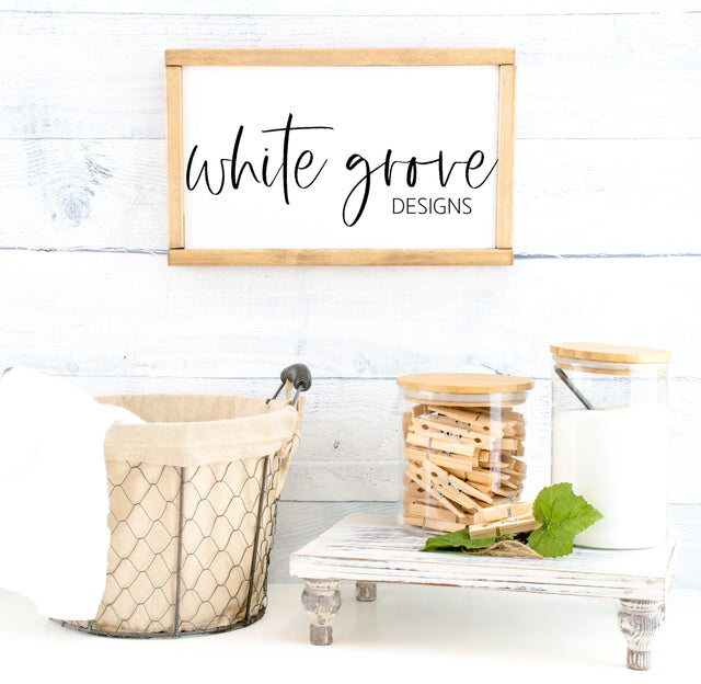 Wood Sign Mockup 9x14 | Farmhouse Laundry Sign Mock Up Mock Up Photo White Grove Designs 
