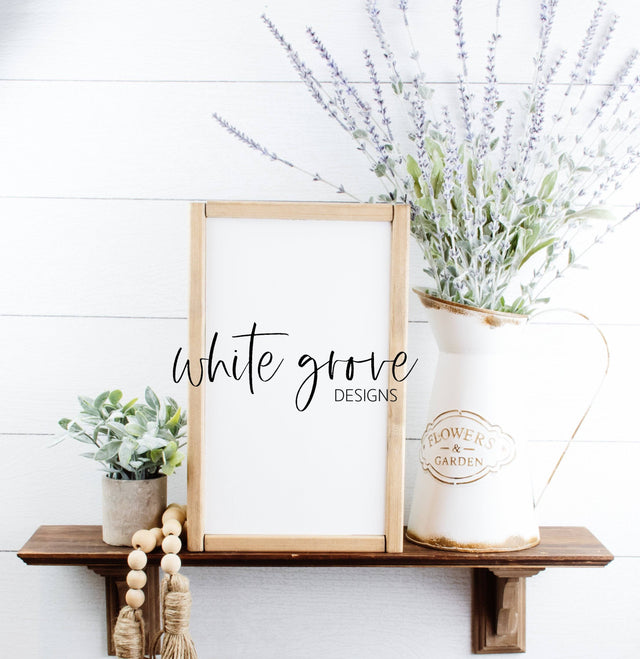 Wood Sign Mockup 9x14 | Farmhouse Sign Mock Up Mock Up Photo White Grove Designs 