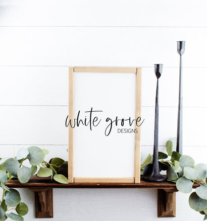 Wood Sign Mockup 9x14 | Farmhouse Sign Mock Up Mock Up Photo White Grove Designs 