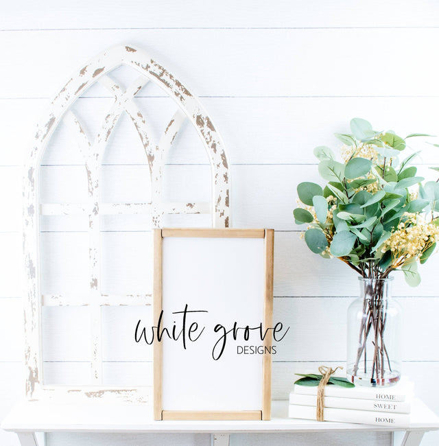 Wood Sign Mockup 9x14 | Farmhouse Sign Mock Up Mock Up Photo White Grove Designs 