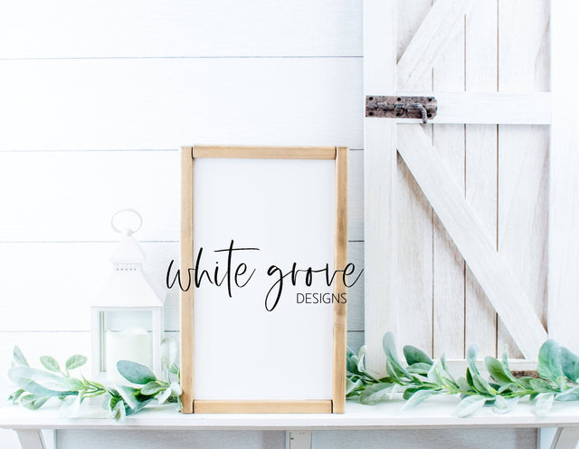 Wood Sign Mockup 9x14 | Farmhouse Sign Mock Up Mock Up Photo White Grove Designs 