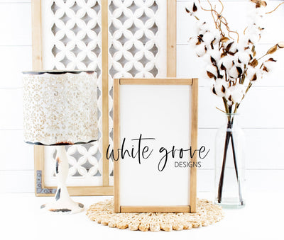 Wood Sign Mockup 9x14 | Farmhouse Sign Mock Up Mock Up Photo White Grove Designs 