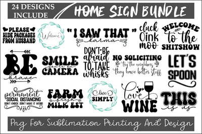 Wood Sign PNG Bundle Sublimation Creativeart88 