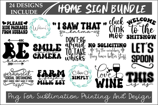 Wood Sign PNG Bundle Sublimation Creativeart88 