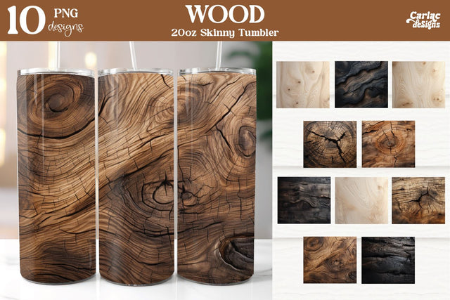 Wood Tumbler Wrap Bundle | Tumbler Sublimation Wrap Sublimation Carla C Designs 