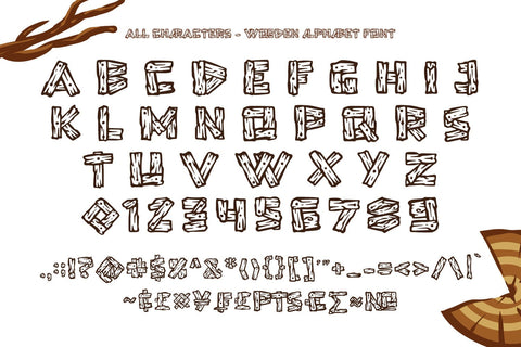 Wooden Alphabet Font yumnatype 