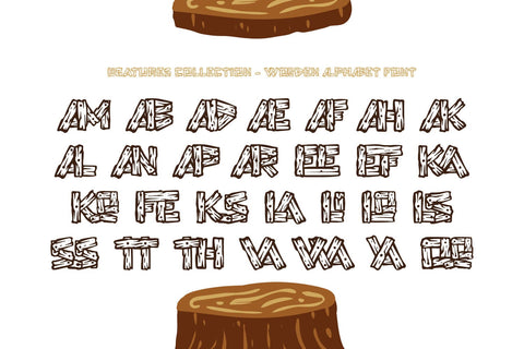 Wooden Alphabet Font yumnatype 