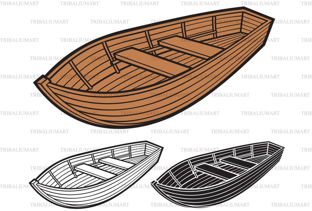 Wooden Boat SVG TribaliumArtSF 