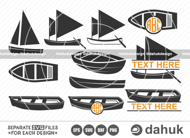 Wooden boat Svg, Wooden boat icons, Wooden boat vector, Boat shelf svg, boat silhouette, Wooden boat monogram, Wooden Boat Logo, Cut file, for silhouette, svg, eps, dxf, png, clipart cricut design space, vinyl cut files SVG dahukdesign 